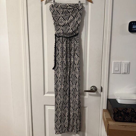⭐️$5, spend over $20 Forever 21 Bohemian Strapless Tube Maxi Dress with Belt - Picture 1 of 8